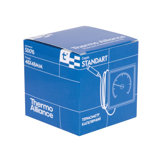 Термометр капілярний Thermo Alliance Standart  48х48 мм SD176