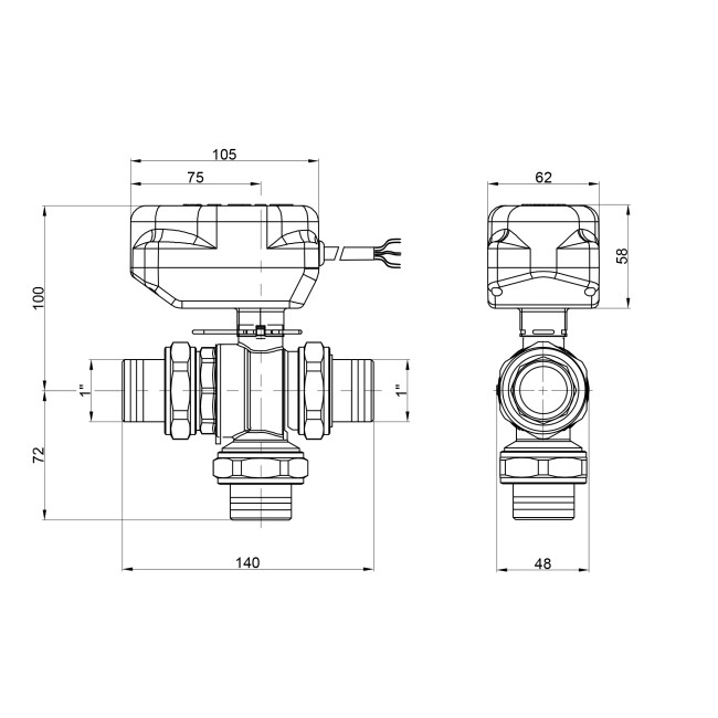 Кран шаровой зонный Icma 1" №343