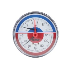 Термоманометр Icma 1/2" 0-10 бар, заднє підключення №259