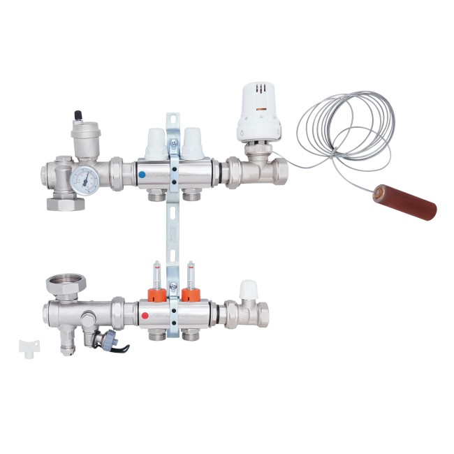 Коллекторная группа Icma 3/4" 2 выхода, с расходомером №A3K013