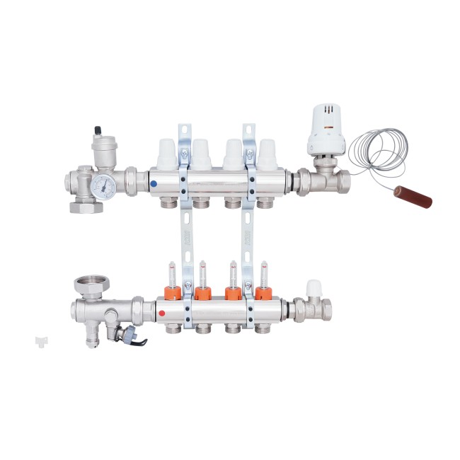 Коллекторная группа Icma 3/4" 4 выхода, с расходомером №A3K013