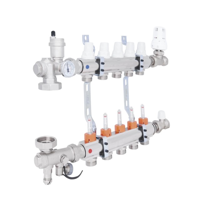 Коллекторная группа Icma 3/4" 5 выходов, с расходомером №A3K013