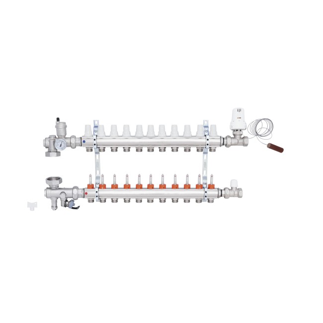 Коллекторная группа Icma 3/4" 11 выходов, с расходомером №A3K013