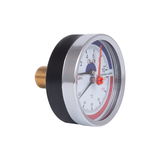 Термоманометр Thermo Alliance Standart 80 мм 1/2", заднє підключення SD17310B