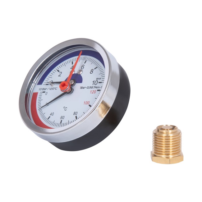 Термоманометр Thermo Alliance Standart 80 мм 1/2", заднє підключення SD17310B