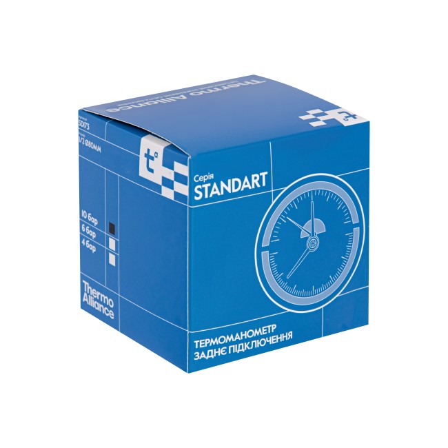 Термоманометр Thermo Alliance Standart 80 мм 1/2", заднє підключення SD17310B
