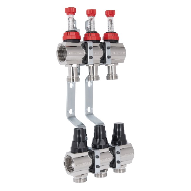 Колектор з витратомірами Thermo Alliance Forte 1" 3 виходи SF001W3