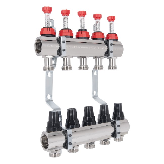 Коллектор с расходомерами Thermo Alliance Forte 1" 5 выходов SF001W5