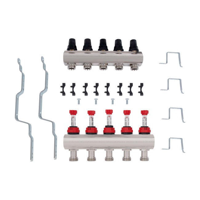Коллектор с расходомерами Thermo Alliance Forte 1" 5 выходов SF001W5