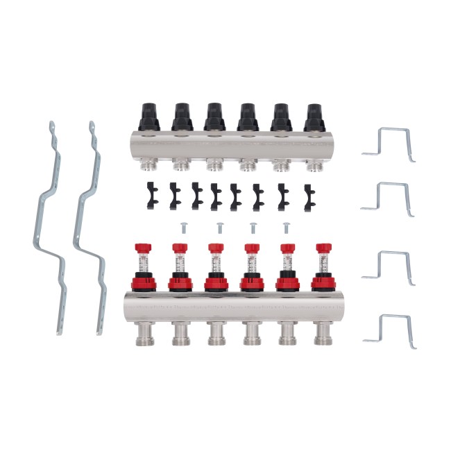 Коллектор с расходомерами Thermo Alliance Forte 1" 6 выходов SF001W6