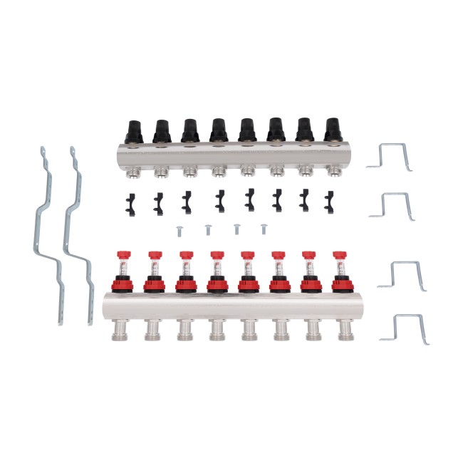 Коллектор с расходомерами Thermo Alliance Forte 1" 8 выходов SF001W8