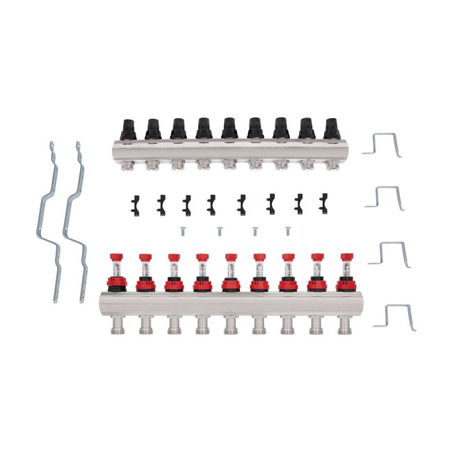 Коллектор с расходомерами Thermo Alliance Forte 1" 9 выходов SF001W9