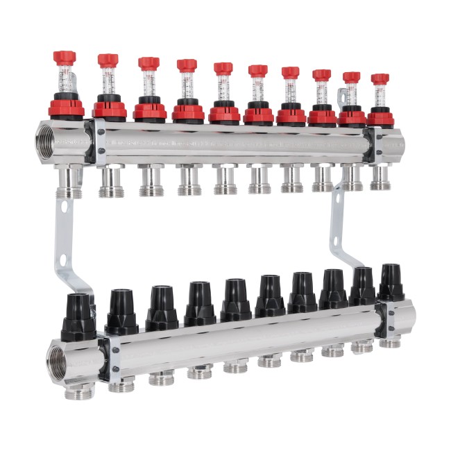 Коллектор с расходомерами Thermo Alliance Forte 1" 10 выходов SF001W10