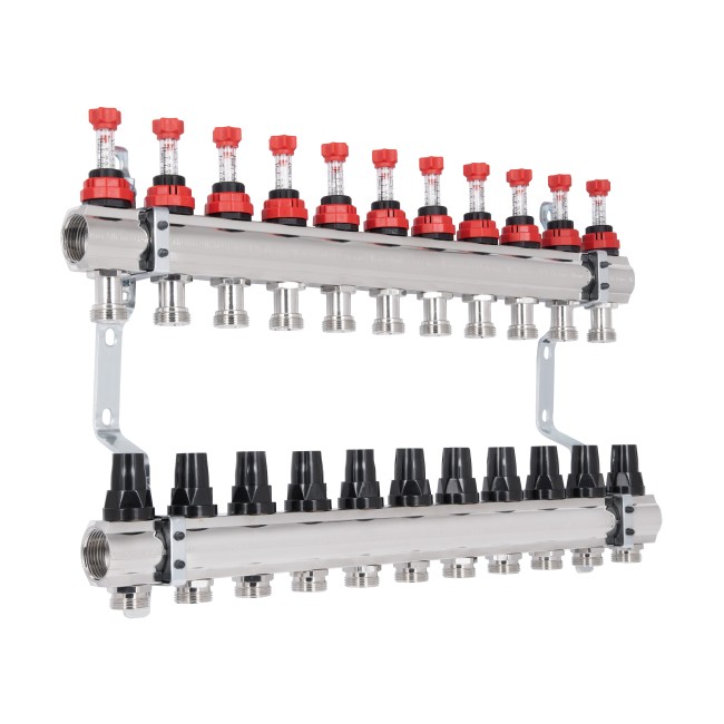 Колектор з витратомірами Thermo Alliance Forte 1" 11 виходів SF001W11