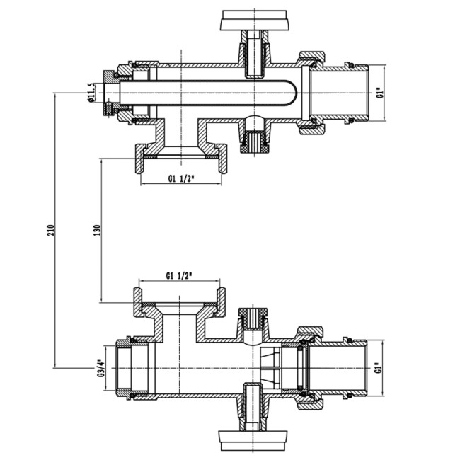 Коннектор для коллектора Thermo Alliance Standart 1" SF005W25