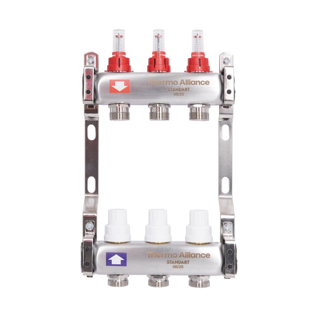 Коллектор с расходомерами Thermo Alliance Standart 1" 3 выхода SD0043