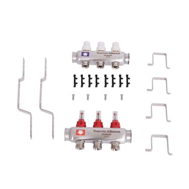 Коллектор с расходомерами Thermo Alliance Standart 1" 3 выхода SD0043