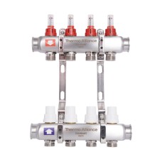 Коллектор с расходомерами Thermo Alliance Standart 1" 4 выхода SD0044