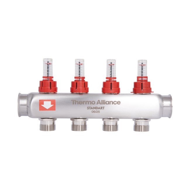 Коллектор с расходомерами Thermo Alliance Standart 1" 4 выхода SD0044