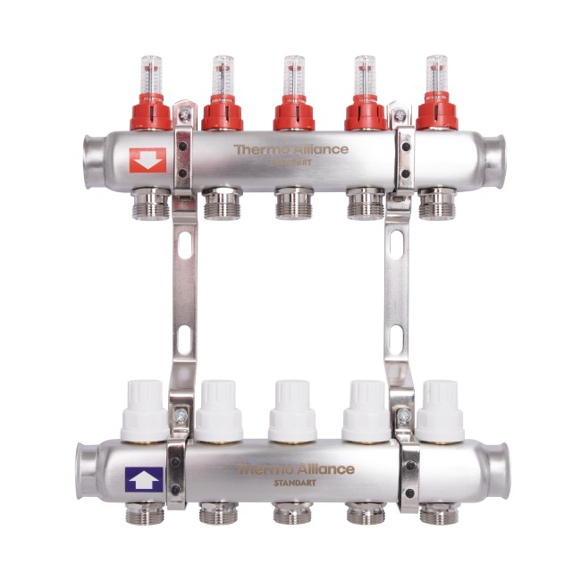Коллектор с расходомерами Thermo Alliance Standart 1" 5 выхода SD0045