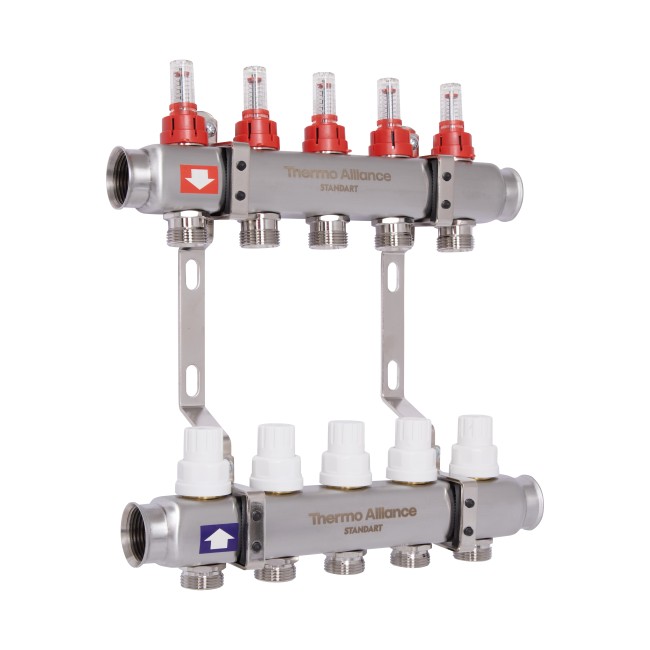 Коллектор с расходомерами Thermo Alliance Standart 1" 5 выхода SD0045