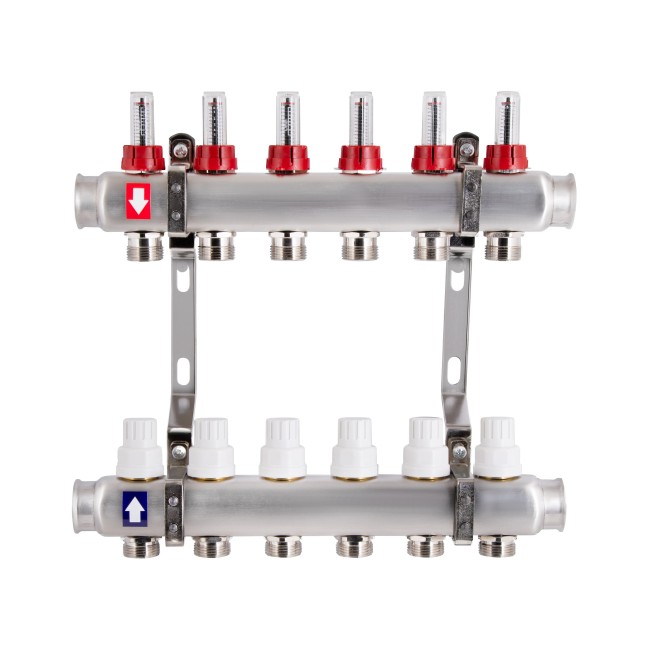 Коллектор с расходомерами Thermo Alliance Standart 1" 6 выходов SD0046