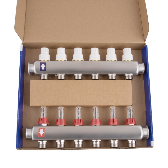 Коллектор с расходомерами Thermo Alliance Standart 1" 6 выходов SD0046