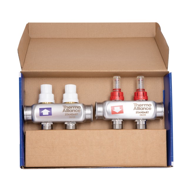 Коллектор с расходомерами Thermo Alliance Standart 1" 2 выхода SD0042