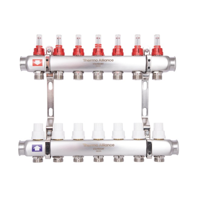 Коллектор с расходомерами Thermo Alliance Standart 1" 7 выходов SD0047