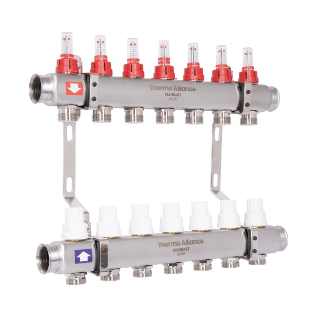Коллектор с расходомерами Thermo Alliance Standart 1" 7 выходов SD0047