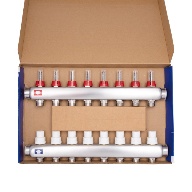 Коллектор с расходомерами Thermo Alliance Standart 1" 8 выходов SD0048