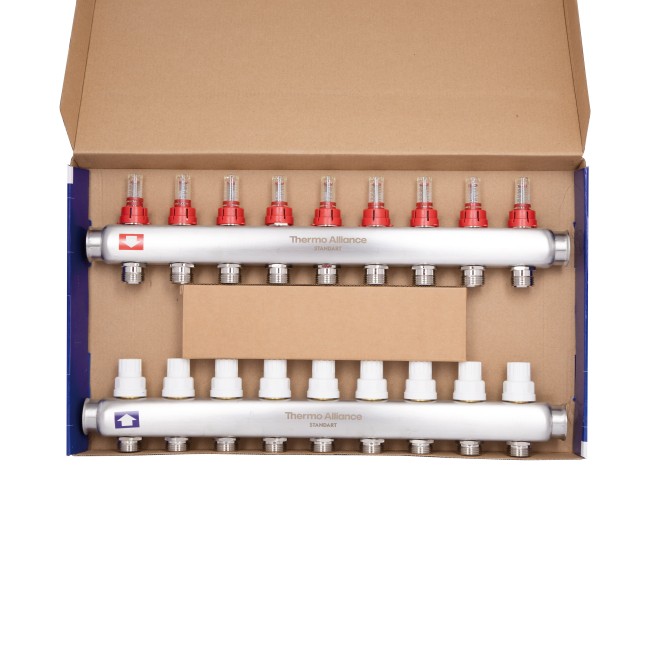 Коллектор с расходомерами Thermo Alliance Standart 1" 9 выходов SD0049