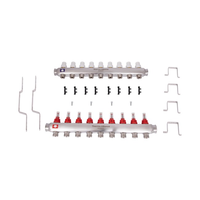 Коллектор с расходомерами Thermo Alliance Standart 1" 9 выходов SD0049