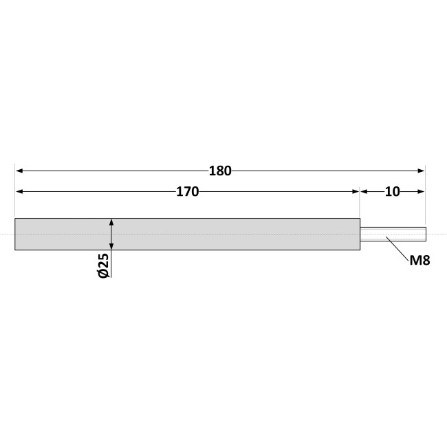 Магниевый анод Aquahot 170х25,5 мм 80 л