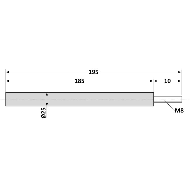 Магниевый анод Aquahot 185х25,5 мм 100 л
