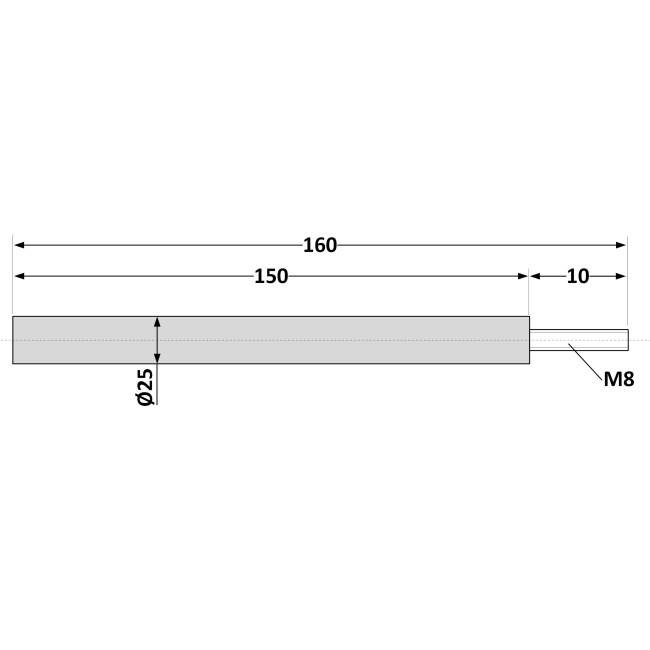 Магниевый анод Aquahot 150х25,5 мм 30-50 л