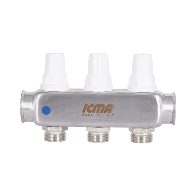 Коллектор с расходомерами (нерж.) 1"х3 Icma № К073