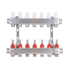 Коллектор с расходомерами (нерж.) 1"х7 Icma № К073