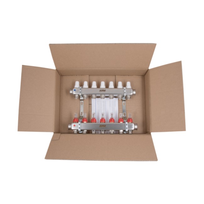 Коллектор с расходомерами (нерж.) 1"х7 Icma № К073