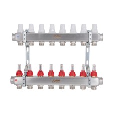 Коллектор с расходомерами (нерж.) 1"х8 Icma № К073
