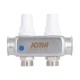 Коллектор Icma № К073 с расходомерами (нерж.) 1" х 3/4" на 2 выхода