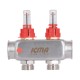 Коллектор Icma № К073 с расходомерами (нерж.) 1" х 3/4" на 2 выхода