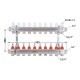 Коллектор Icma № К073 с расходомерами (нерж.) 1" х 3/4" на 10 выходов