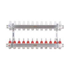 Коллектор Icma № К073 с расходомерами (нерж.) 1" х 3/4" на 12 выходов