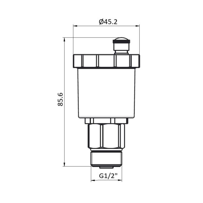 Воздухоотводчик Thermo Alliance Forte 1/2"Н хром, автоматический TAF28115