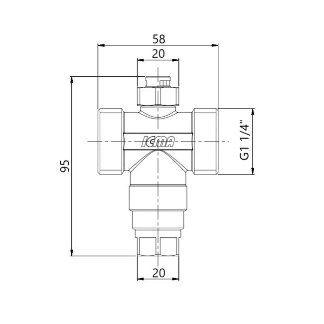 Клапан антифриз Icma №609 1 1/4" для тепловых насосов 90609AG06