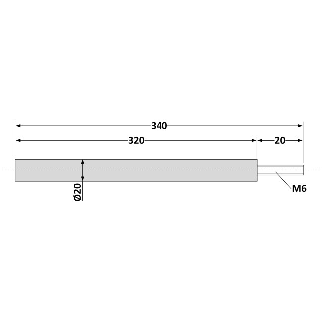Анод Thermo Alliance CWH d 22  мм / 26 мм, L=320 мм (1708230784)