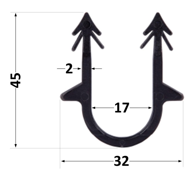 Клипса якорная Thermo Alliance Standart для фиксации трубы (упак. 100 шт.)