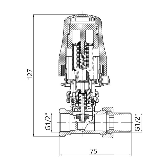 Кран Thermo Alliance Standart RTL прямий 1/2"ВЗ TAS01615