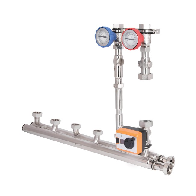 Насосная группа Forte Quick System с автоматической регулировкой 1" (без насоса) правое подкл., нерж. сталь SUS304 TAF-QSPGR4 Thermo Alliance